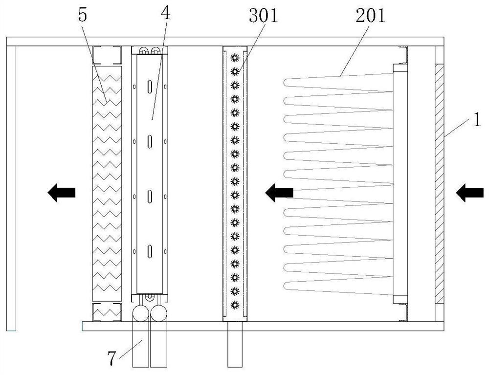 Air treatment system and method for cooling resin slices