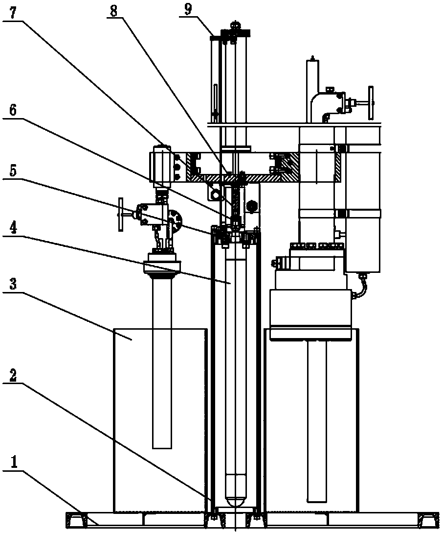 Sampling test platform of full ocean depth airtight sampler