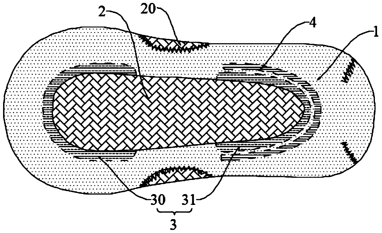 Three-dimensional tailoring rib top silica gel invisible sock