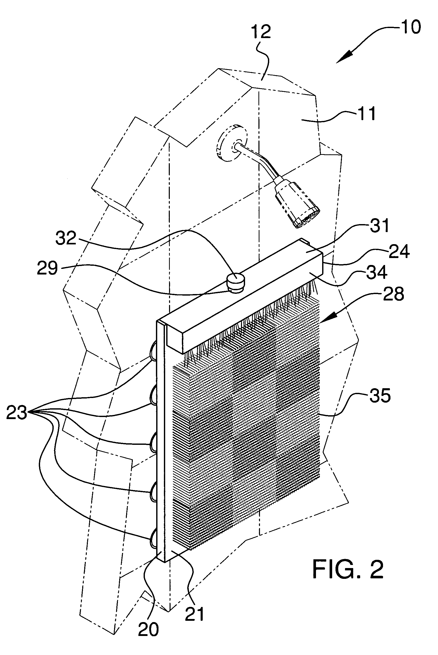 Removable wall-mounted back scrubber