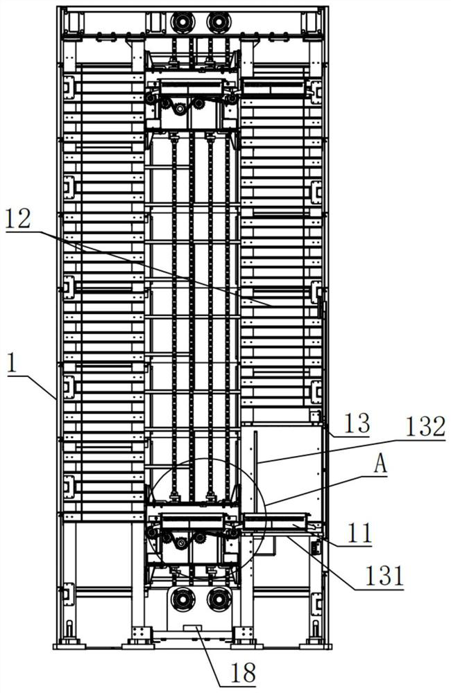 Intelligent lifting warehouse with efficient storage function