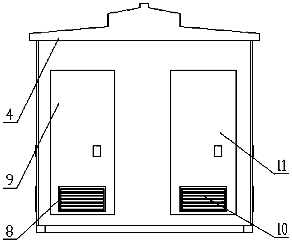 Semi-open pre-assembled substation