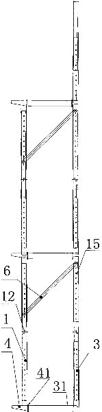 Folding type scaffold and use method thereof