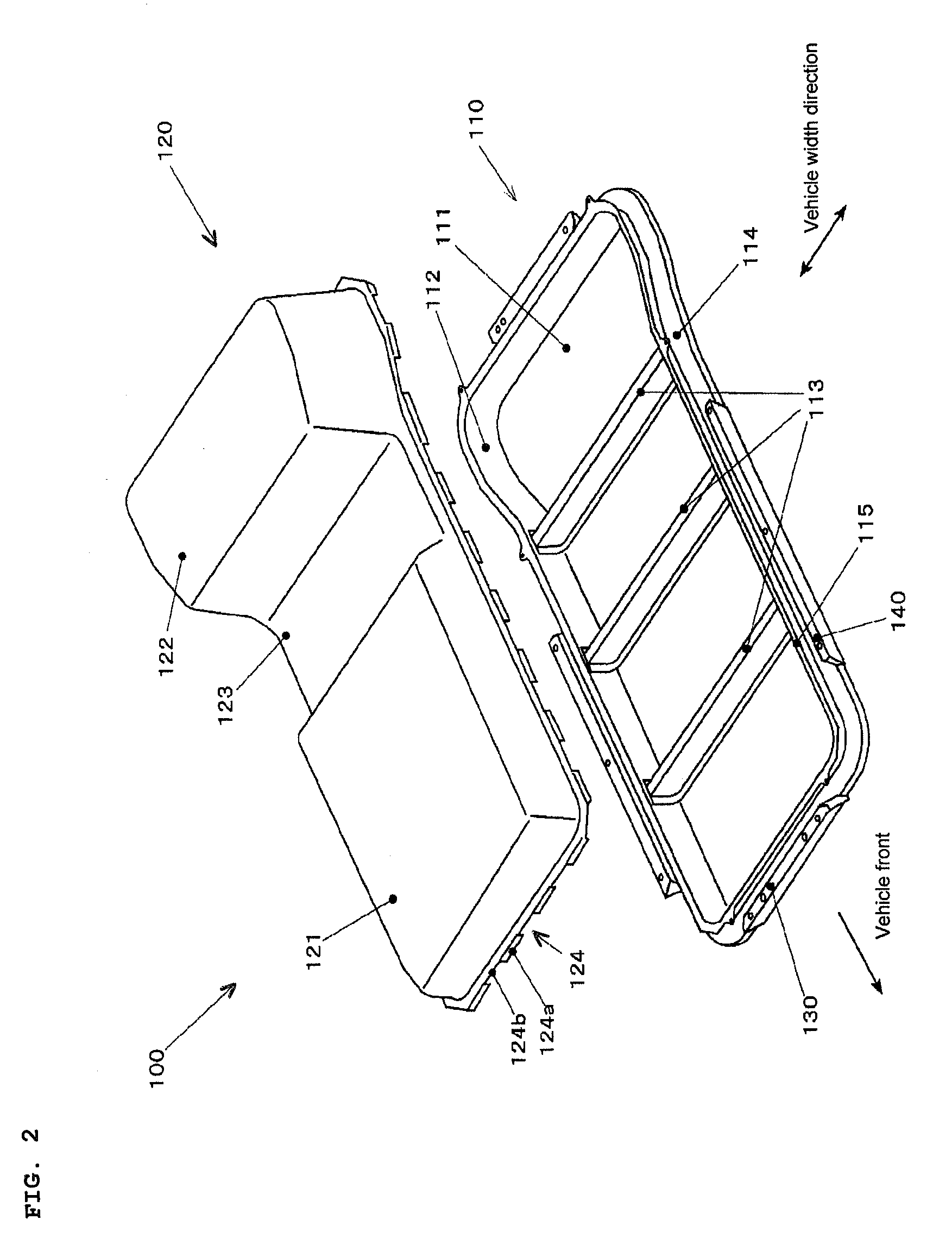 Battery mounting structure for vehicle