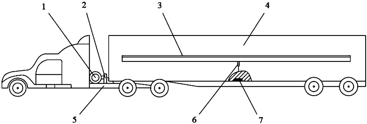 A liquid tank truck roll-over buffer device and a control method thereof