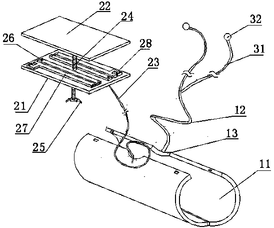 Feeding device for fruit tree pest mites and using method