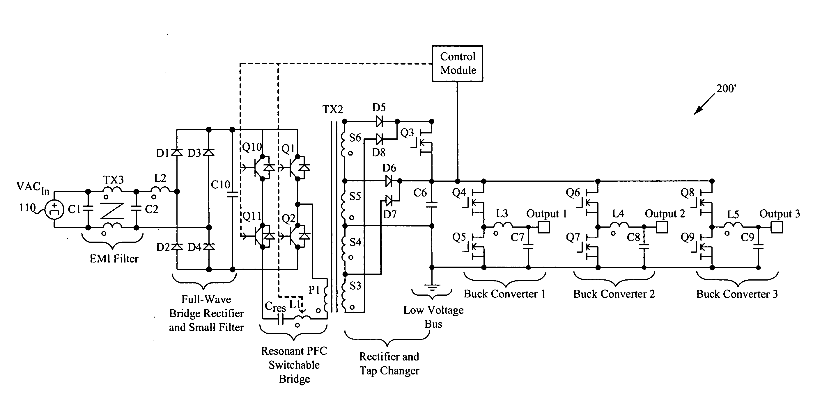 Resonant power factor correction converter