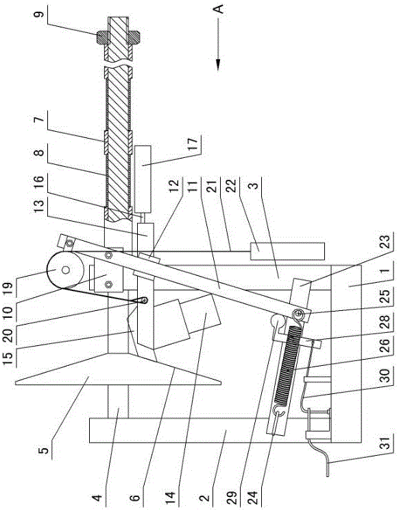 Constant speed woven belt winding machine