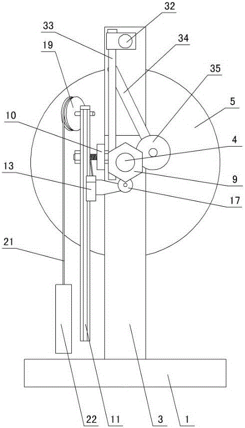 Constant speed woven belt winding machine