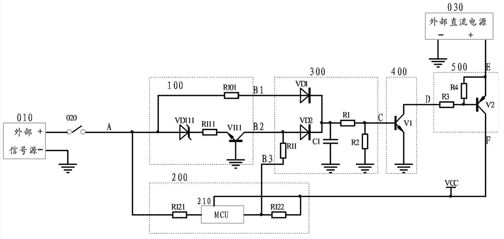 Power supply electronic switch circuit capable of being automatically controlled and completely powering off