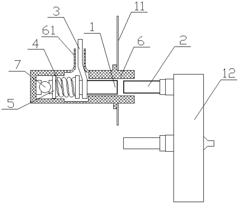 Contact structure for non-vacuum medium, and switch