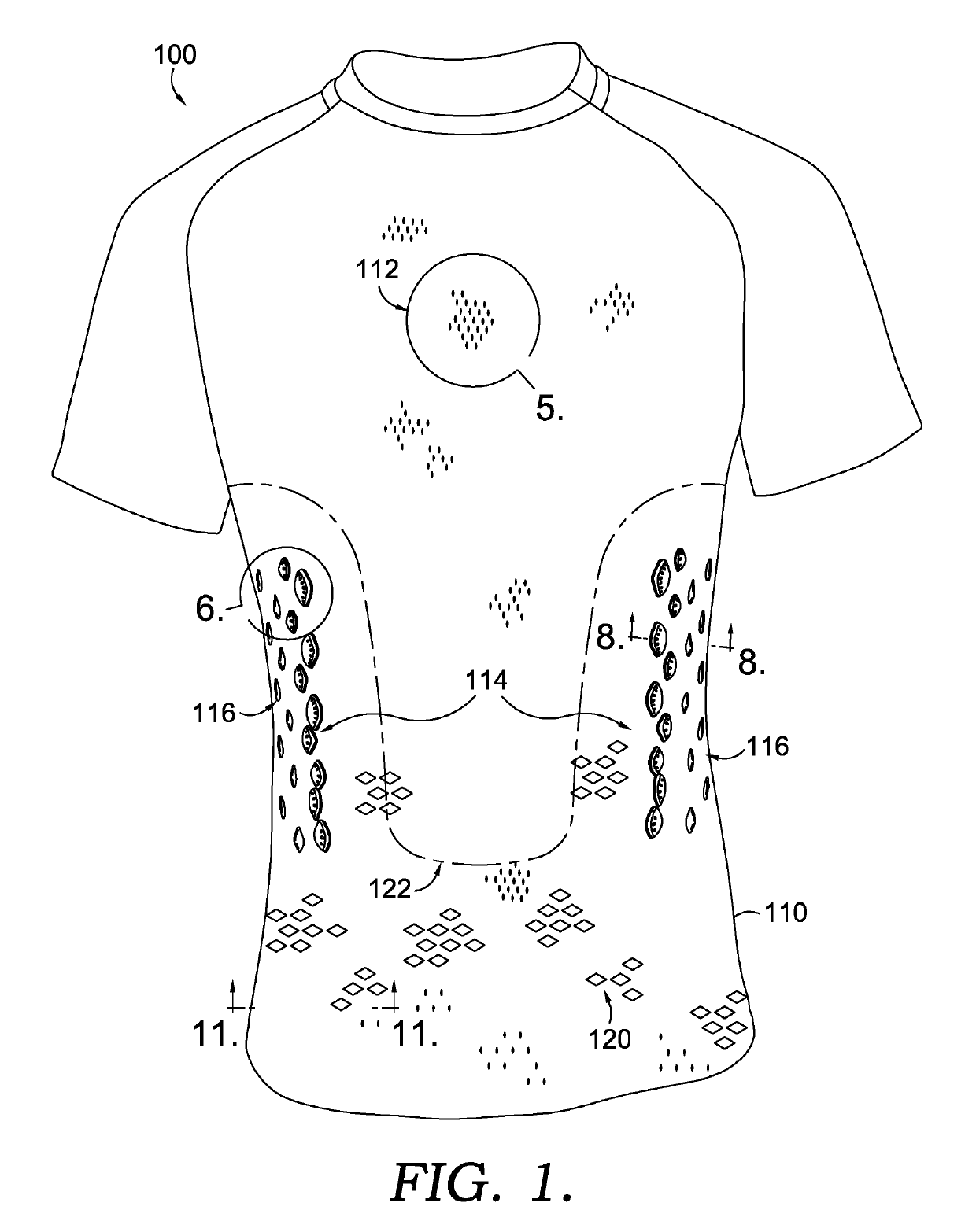 Apparel item configured for reduced cling perception