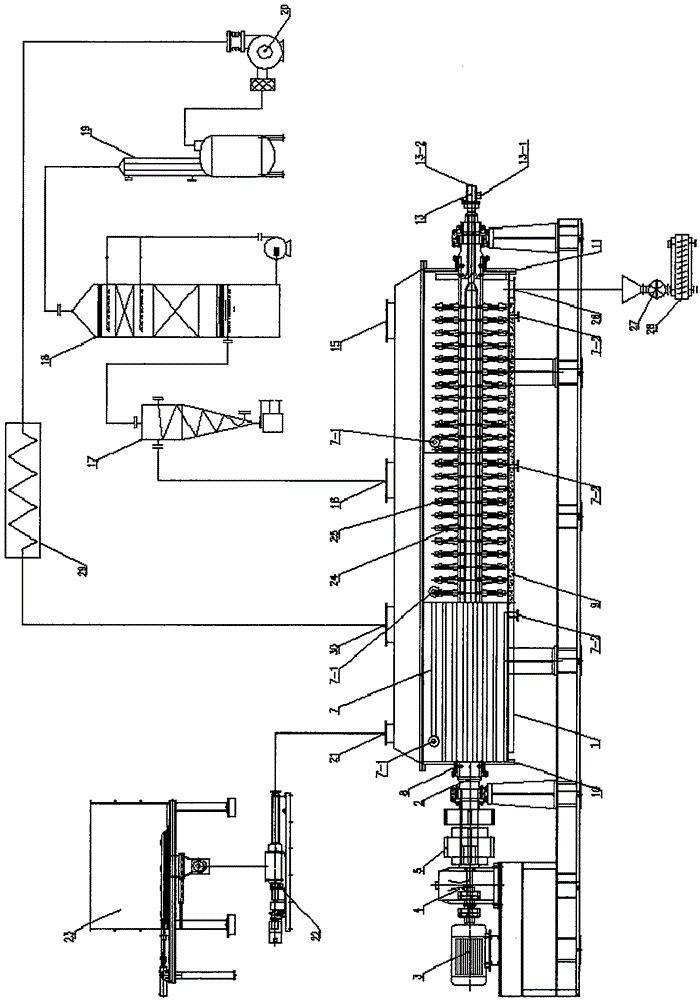 System for cooperative harmless treatment of sludge and straw