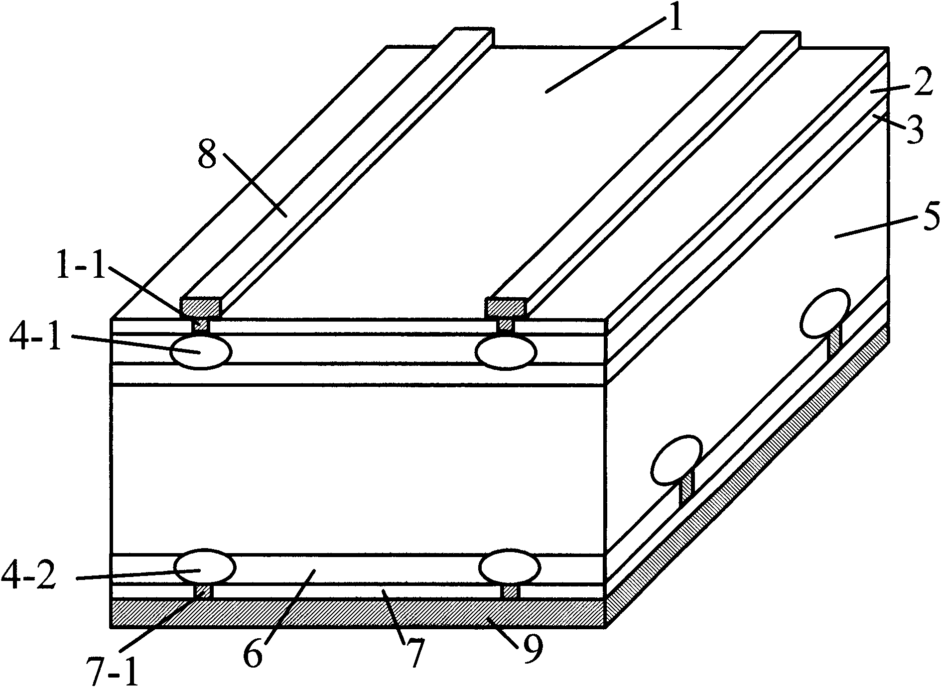 Solar cell having double-sided micro/nano composite structure and preparation method thereof