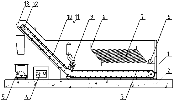 Scraper blade chain type sediment filtering machine