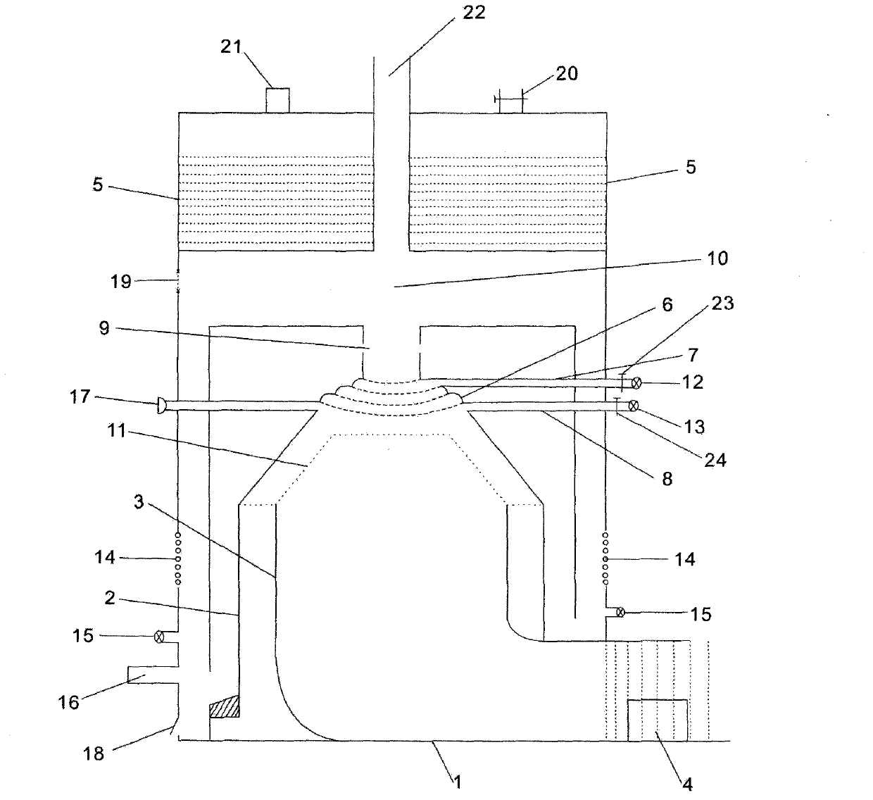 Smokeless dust-collecting refuse incinerator adopting cracking process