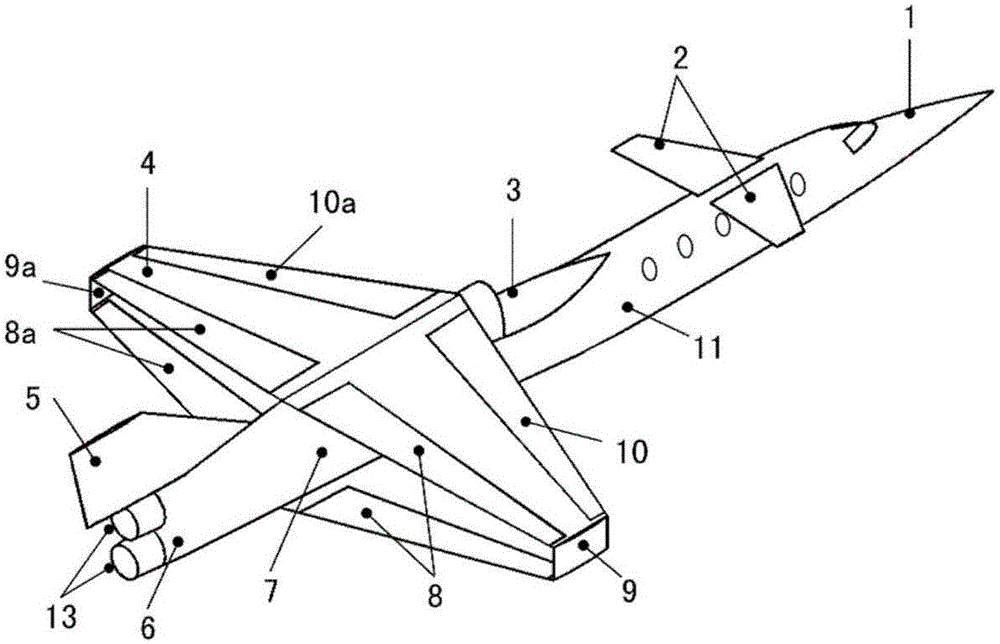 Low resistance and low sonic boom layout supersonic aircraft