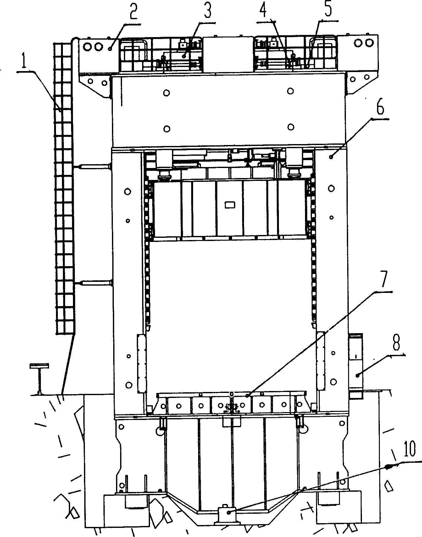 Large-scale double-action hydraulic drawing machine for heavy plate