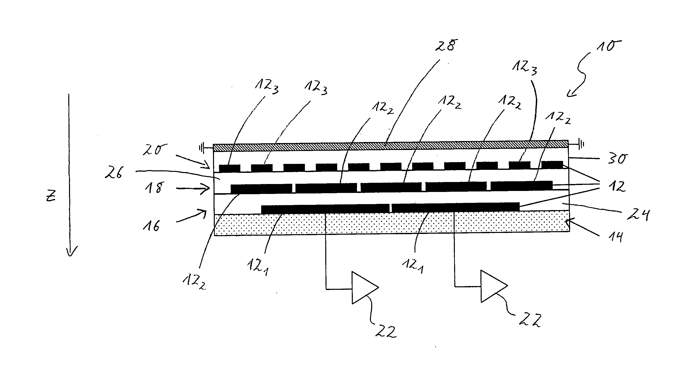 Capacitive Spreading Readout Board