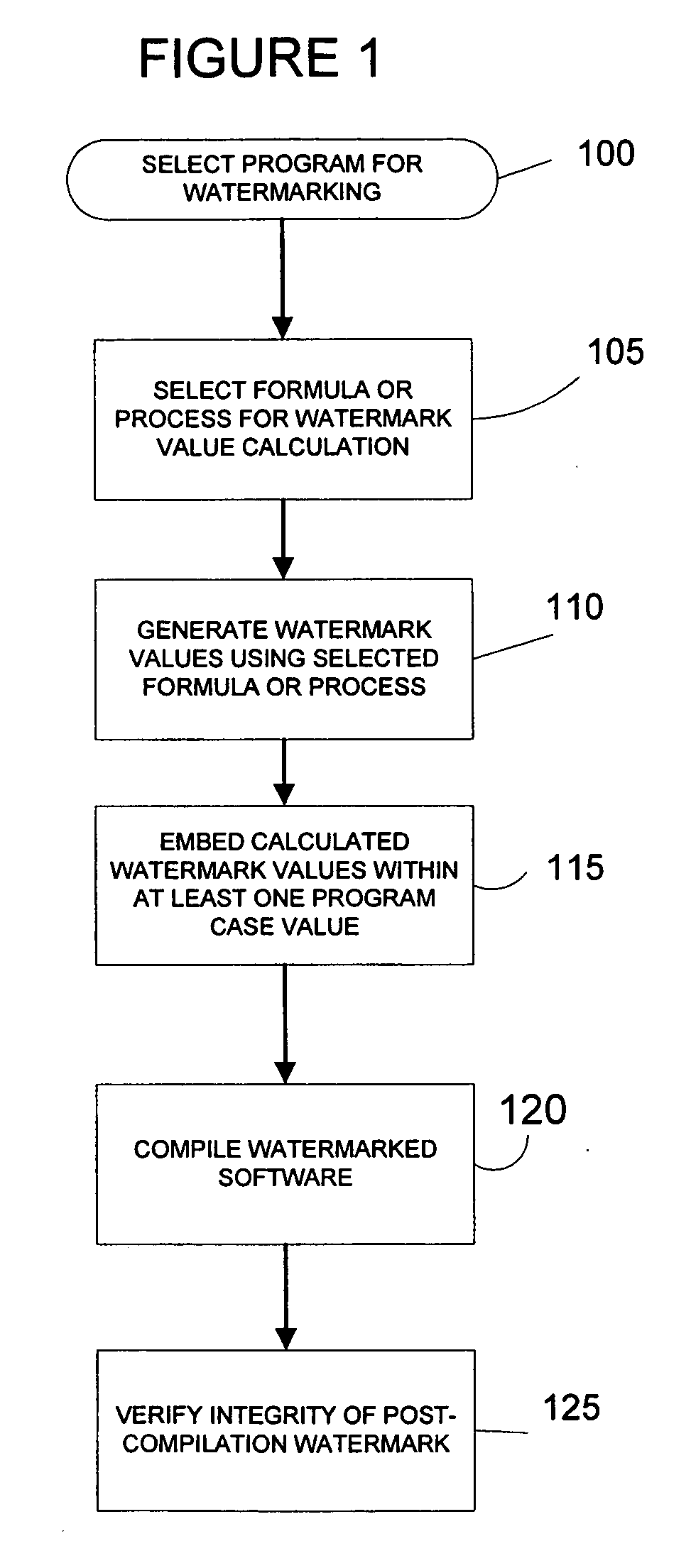 Software control flow watermarking