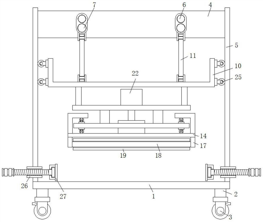 Rolling device used for manufacturing of composite boards for treadmill