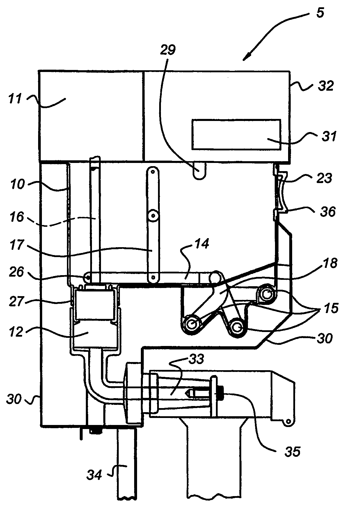 Switching installation provided with an electrically insulating barrier