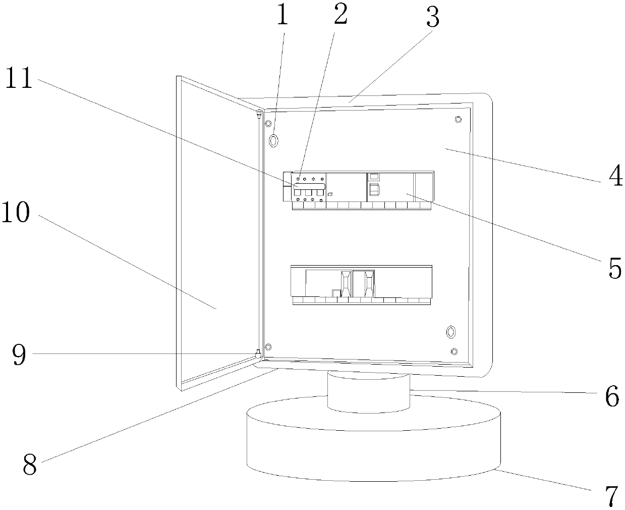 Rotary distribution box being convenient to maintain