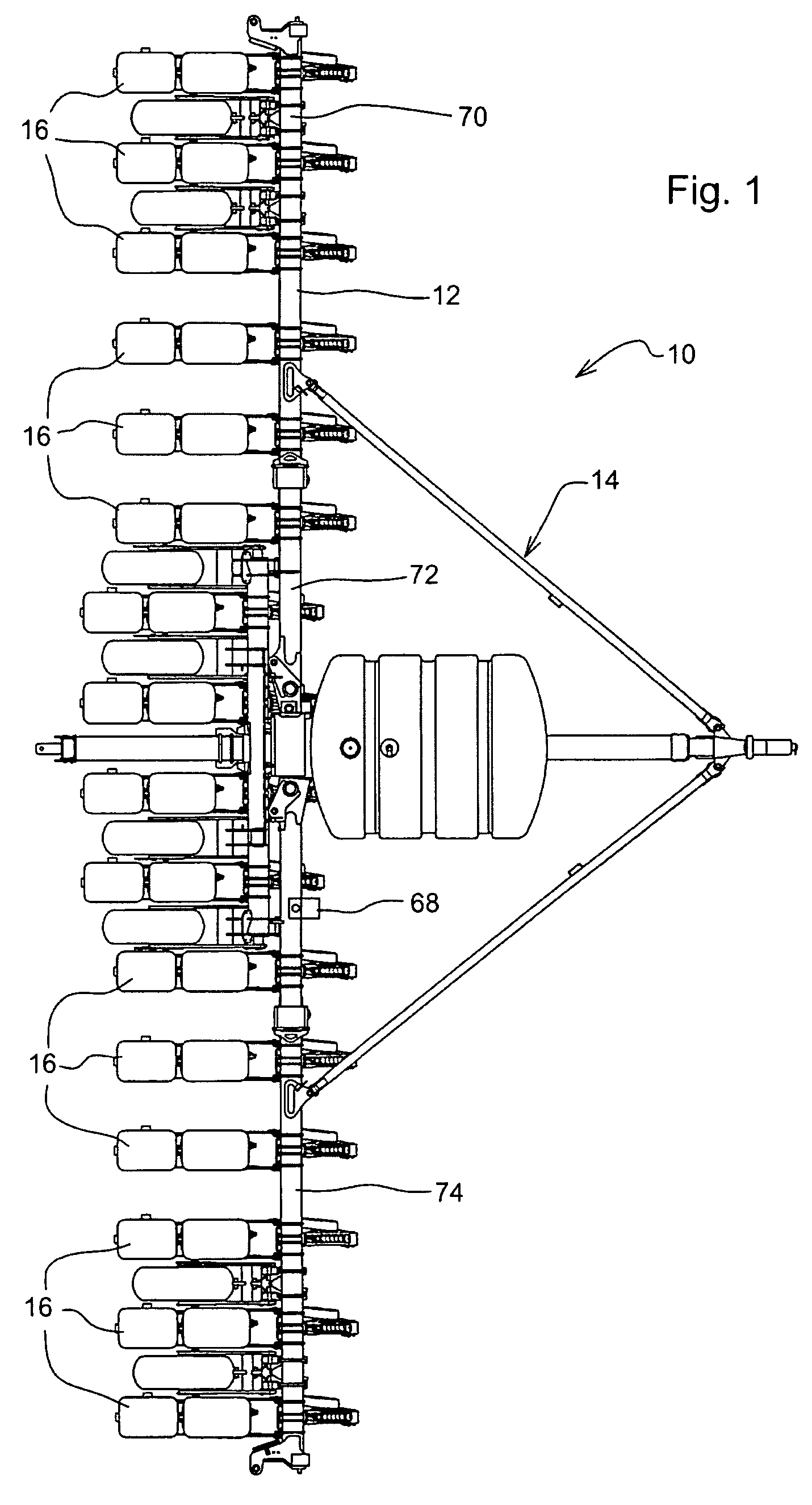 Pressure sensing system for a planter