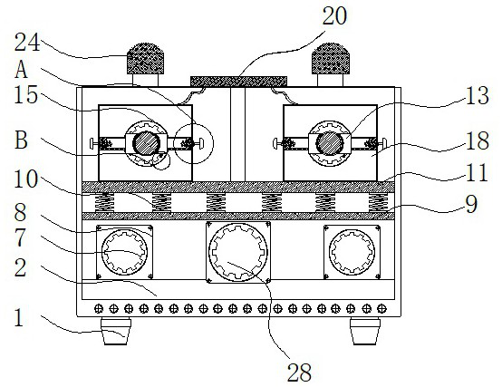 A detection and calibration device for gear maintenance in mechanical manufacturing system