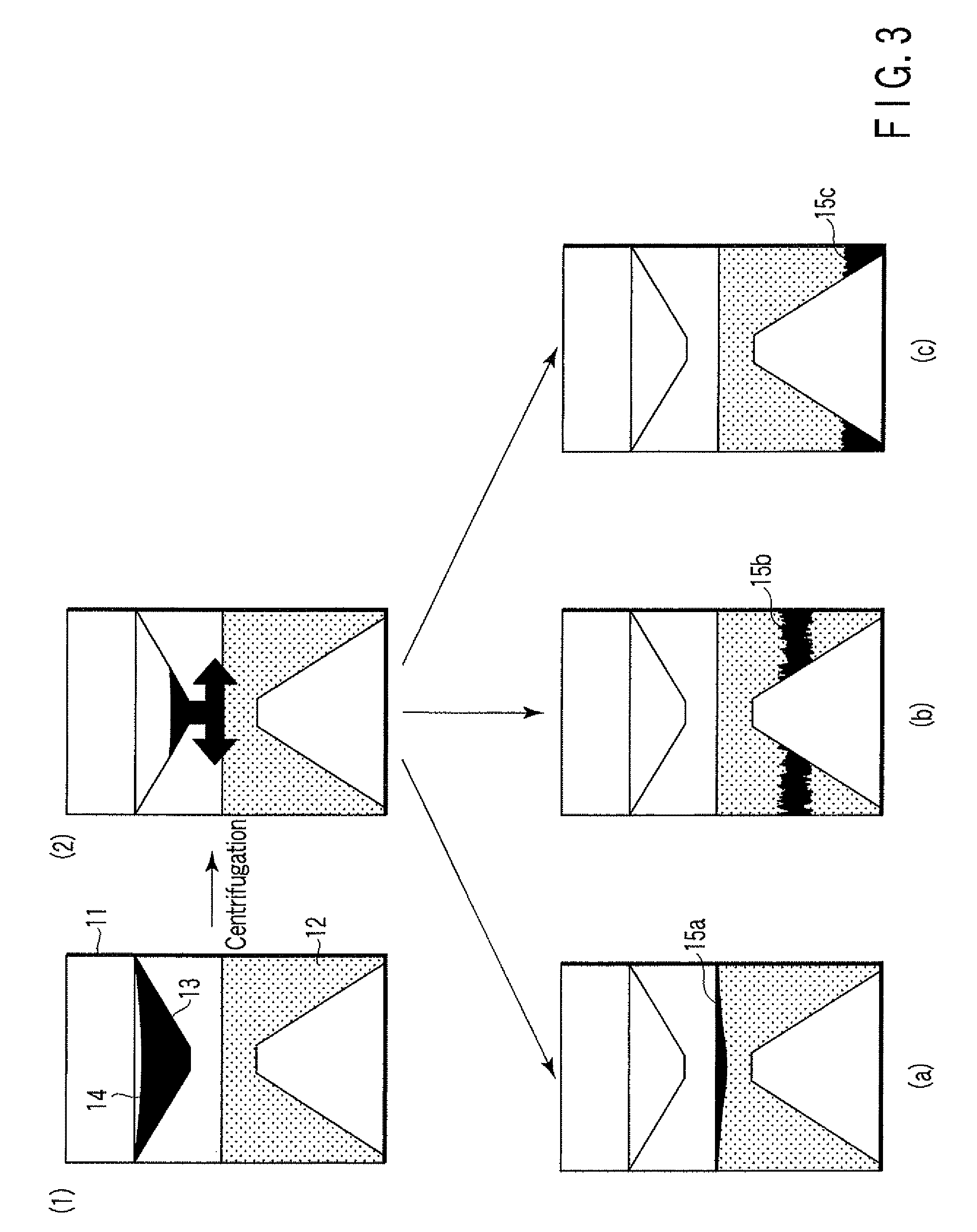 Particle agglutination-evaluating container