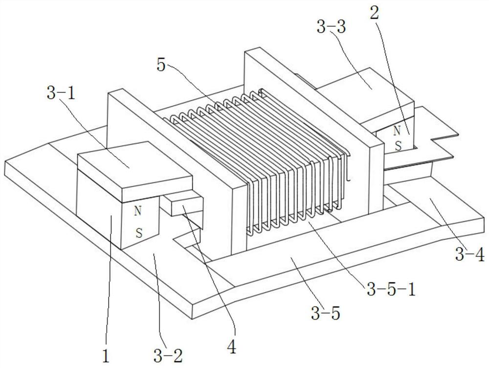 Two-end double-magnet self-generating device and wireless switch applying same