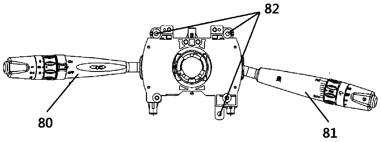 Rear axle turning integrated valve set and turning device