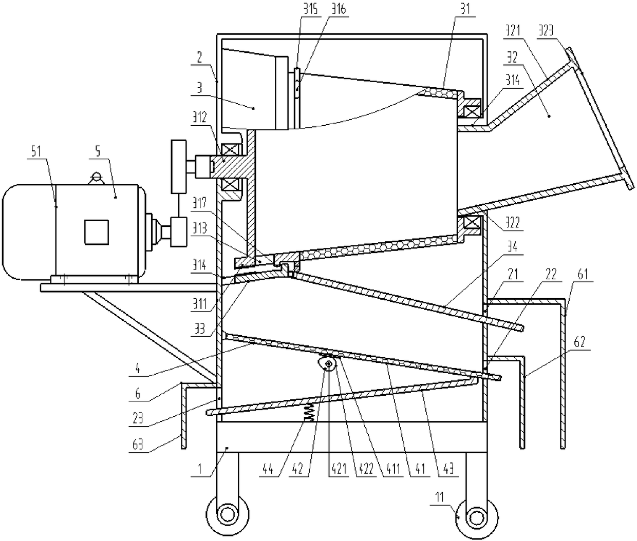 Sand classifying crushing and screening machine for civil engineering