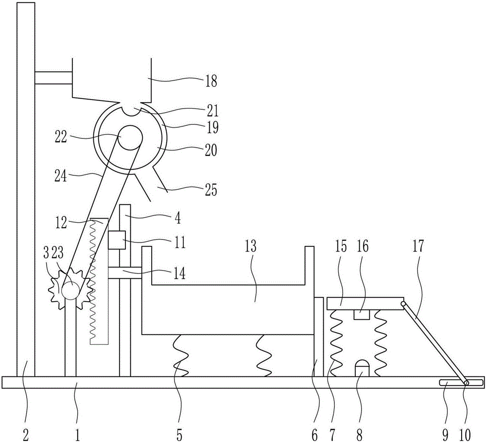 Automatic foodstuff adding device for livestock breeding