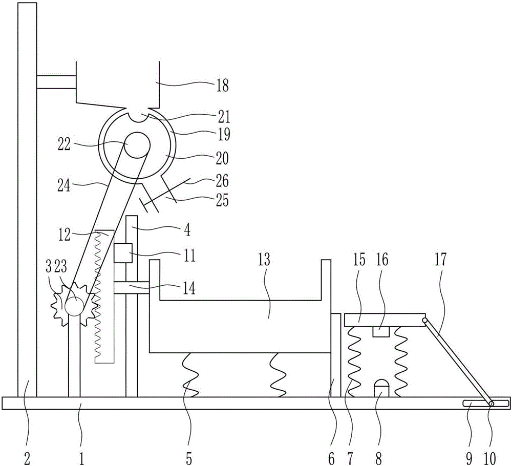 Automatic foodstuff adding device for livestock breeding