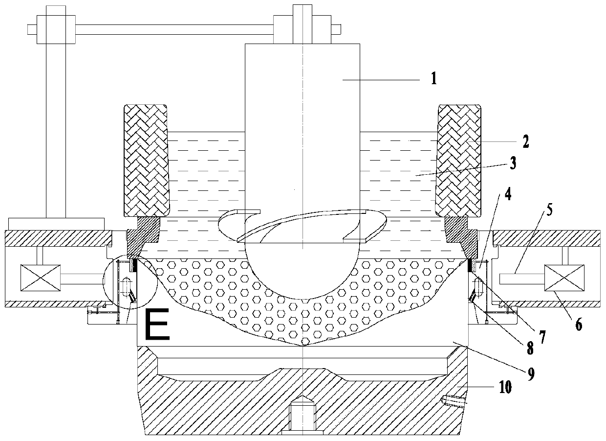 A device and method for preparing large-scale high-quality aluminum alloy ingots