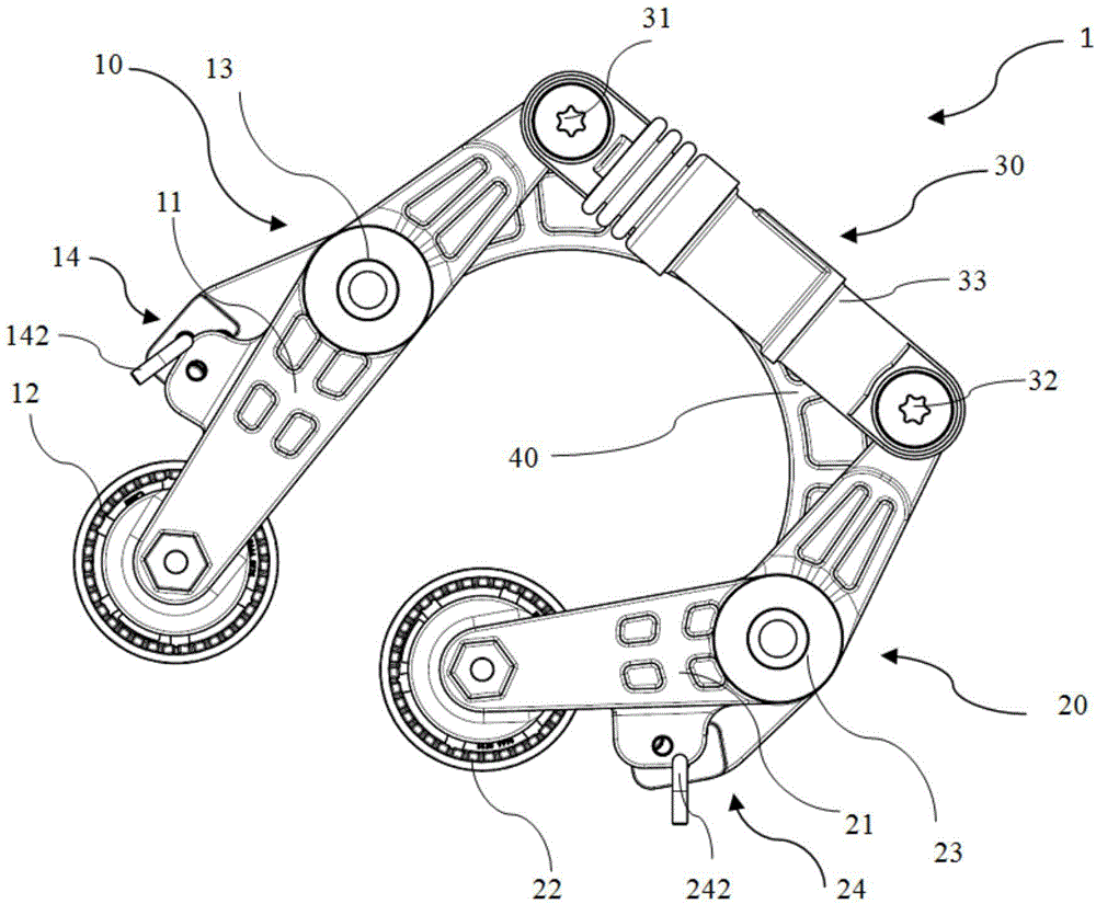 Bidirectional association bidirectional tensioning device with variable damping device