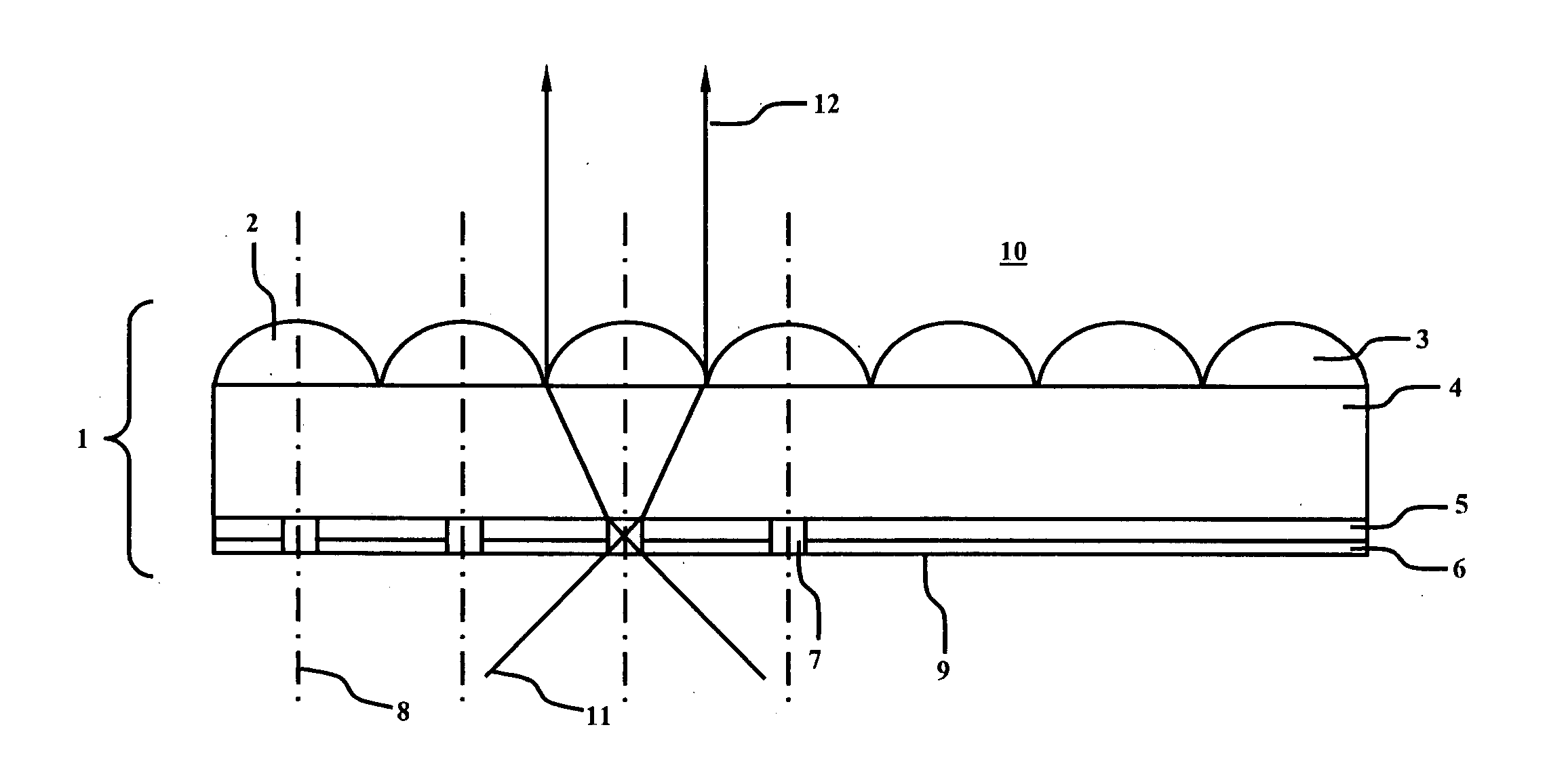 Collimating microlens array