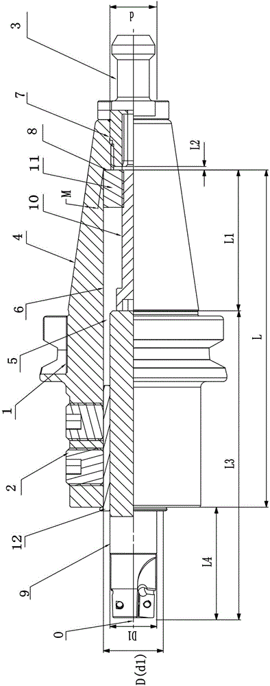 Tool clamp capable of adjusting overhang amount of tool in a large range