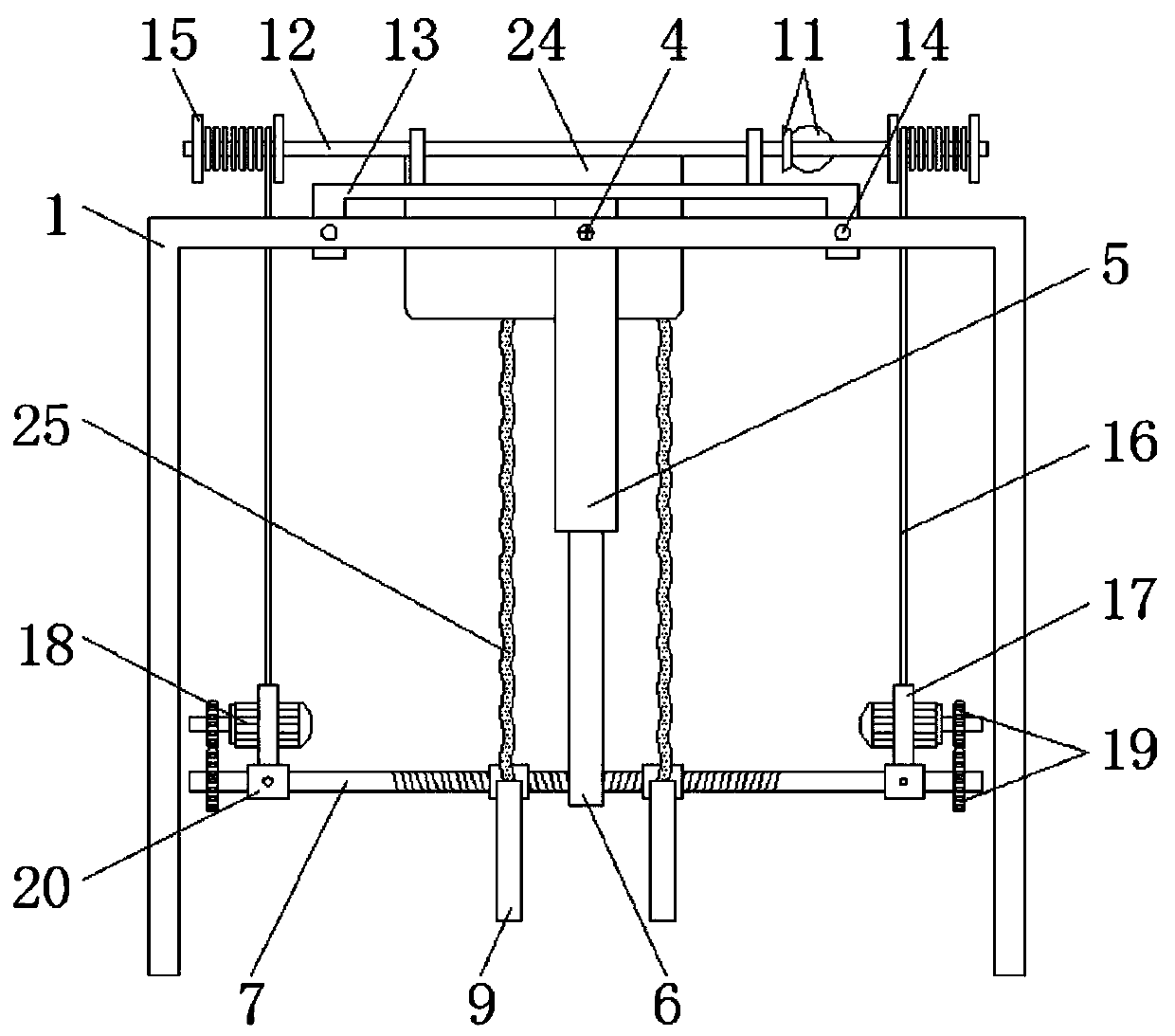 Antiskid cylinder aluminum alloy clamping and stacking device