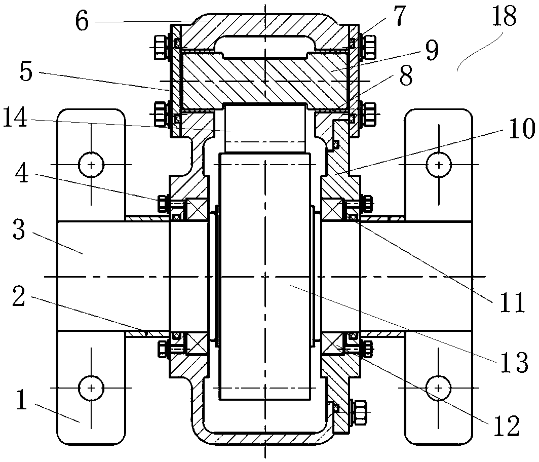 Conductive disconnecting link of disconnecting switch, gear box of conductive disconnecting link and gear box body