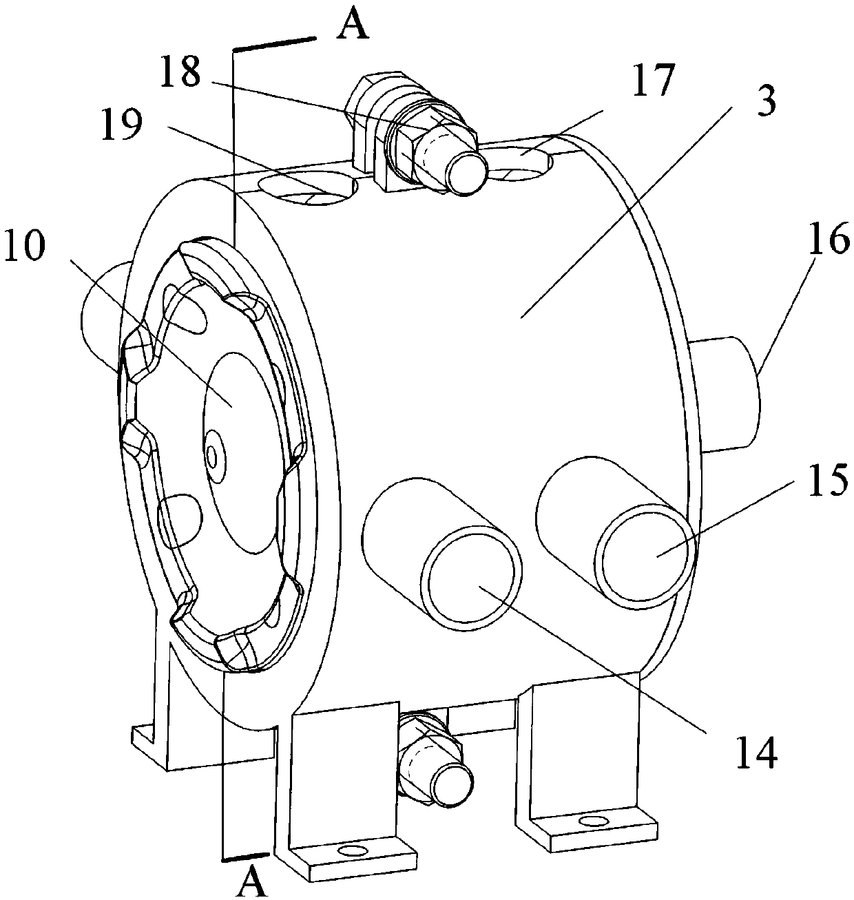 Piston temperature field simulation test device and test method