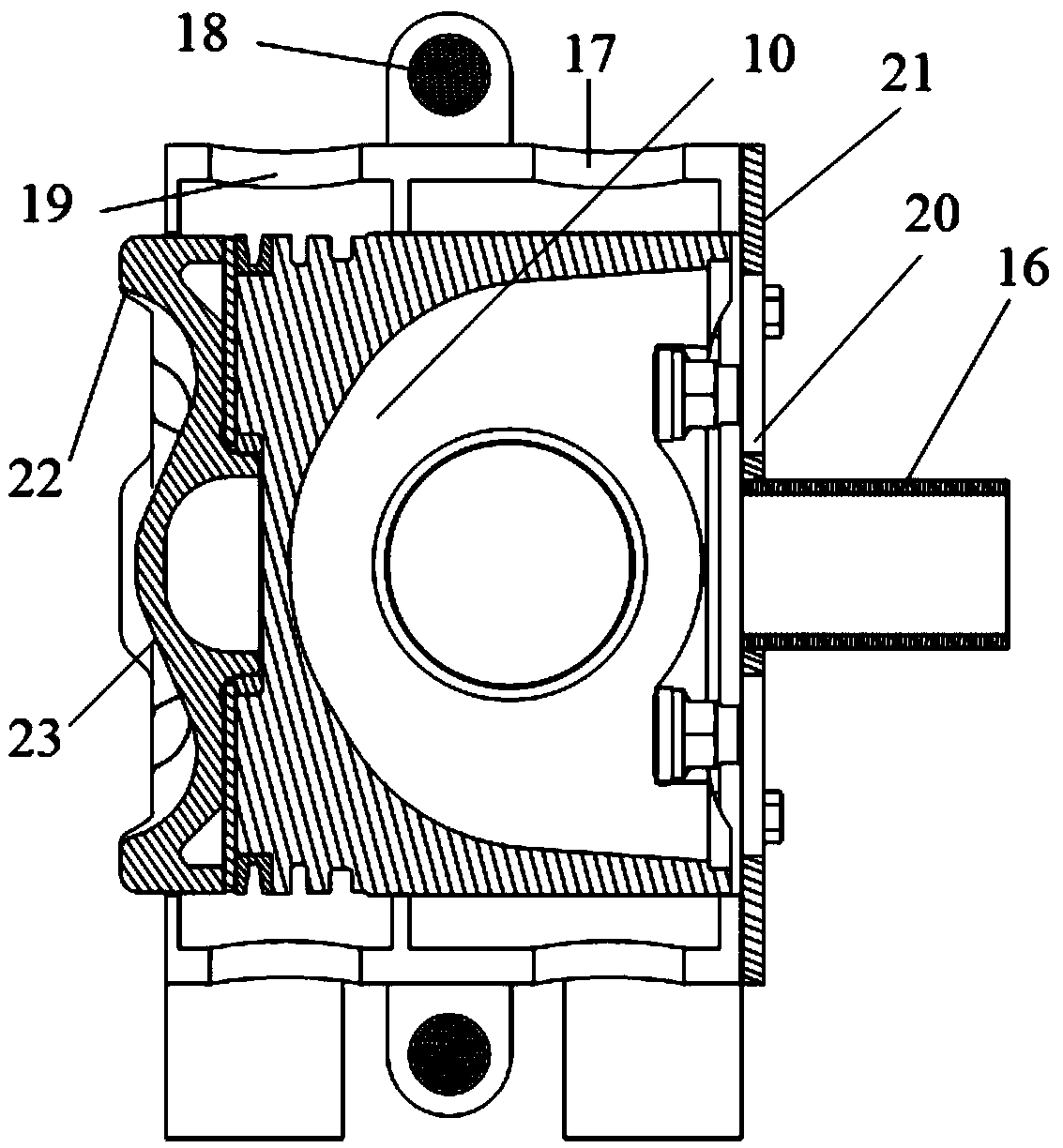 Piston temperature field simulation test device and test method