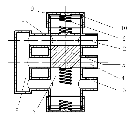 Automatic cold water and hot water diverting valve