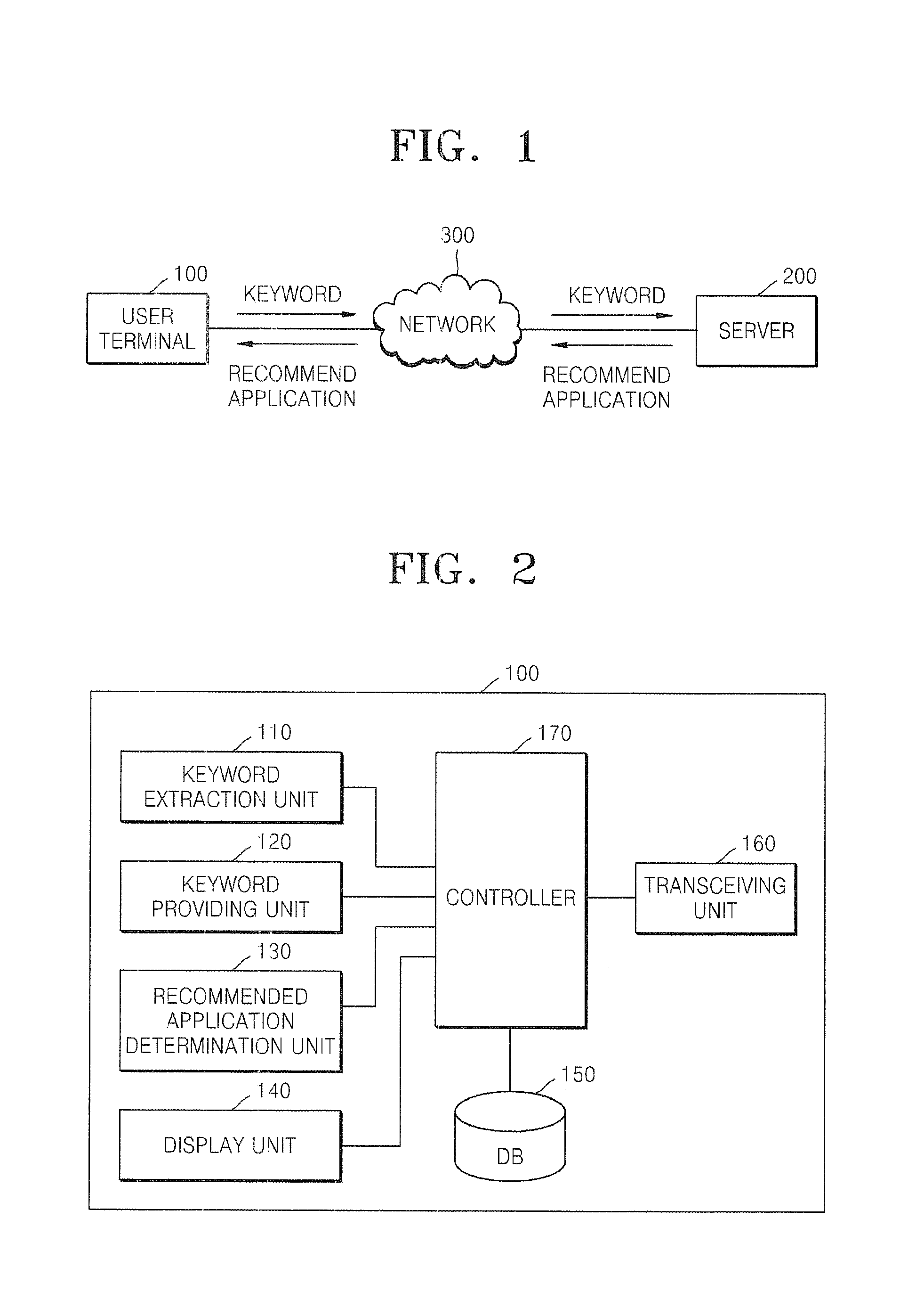 System and method for recommending application by using keyword