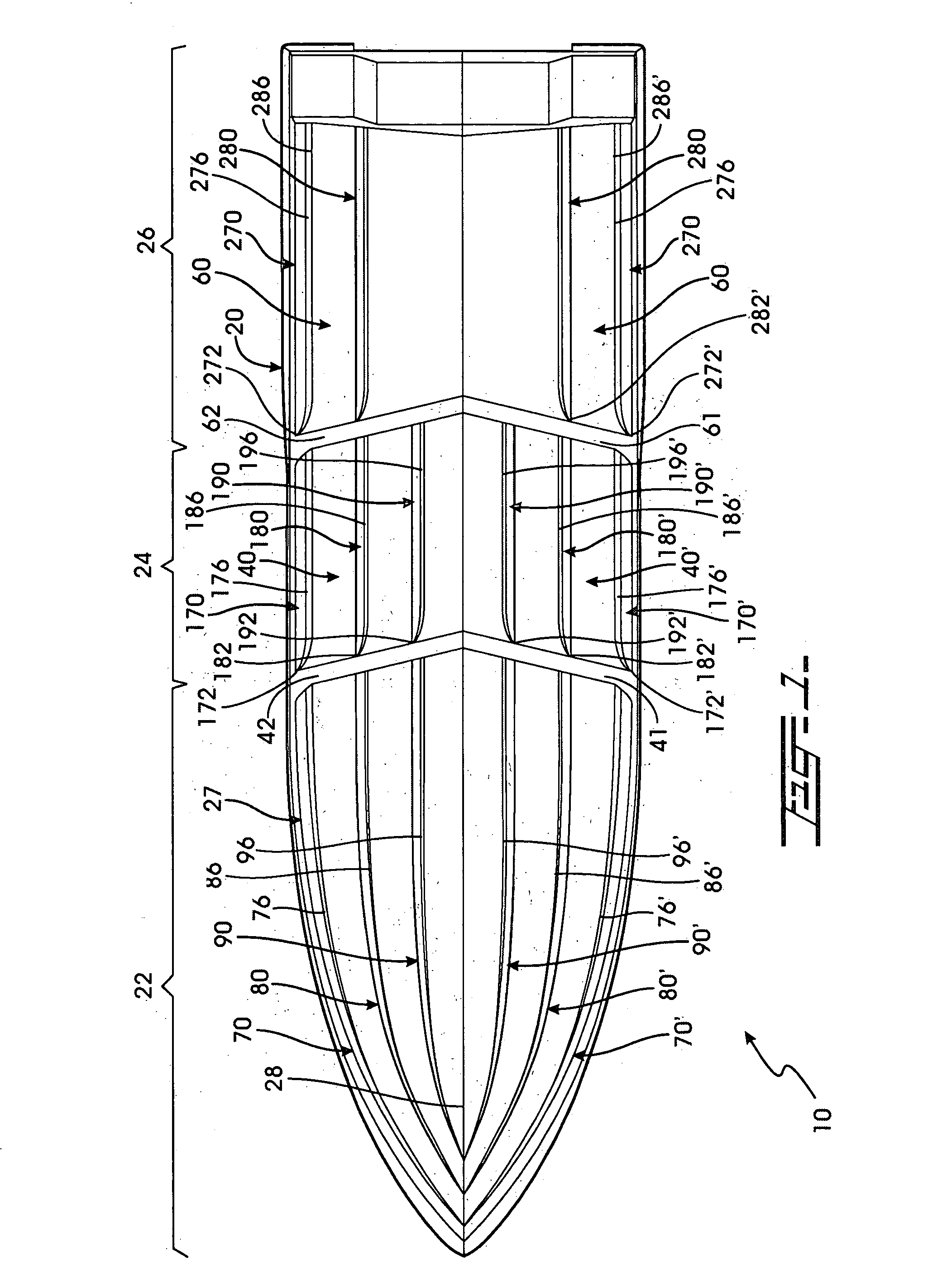 Levitation and stabilizing hull system