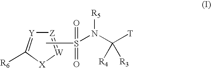 Heterocyclic sulfonamide inhibitors of beta amyloid production