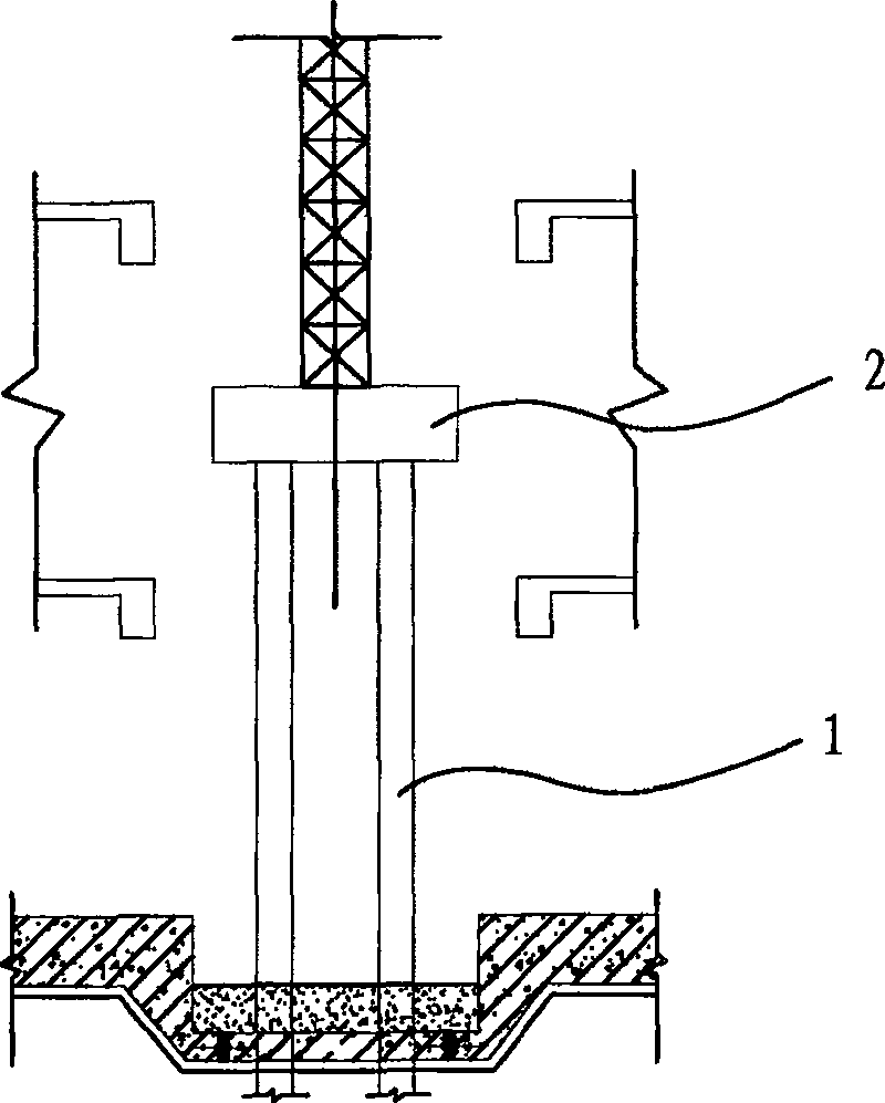 Tower crane foundation for construction and manufacturing method thereof