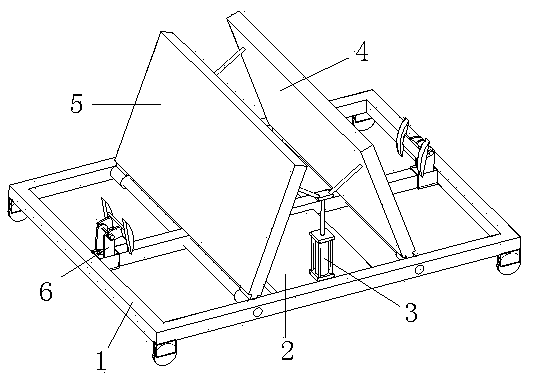 A self-tightening flat glass transport vehicle