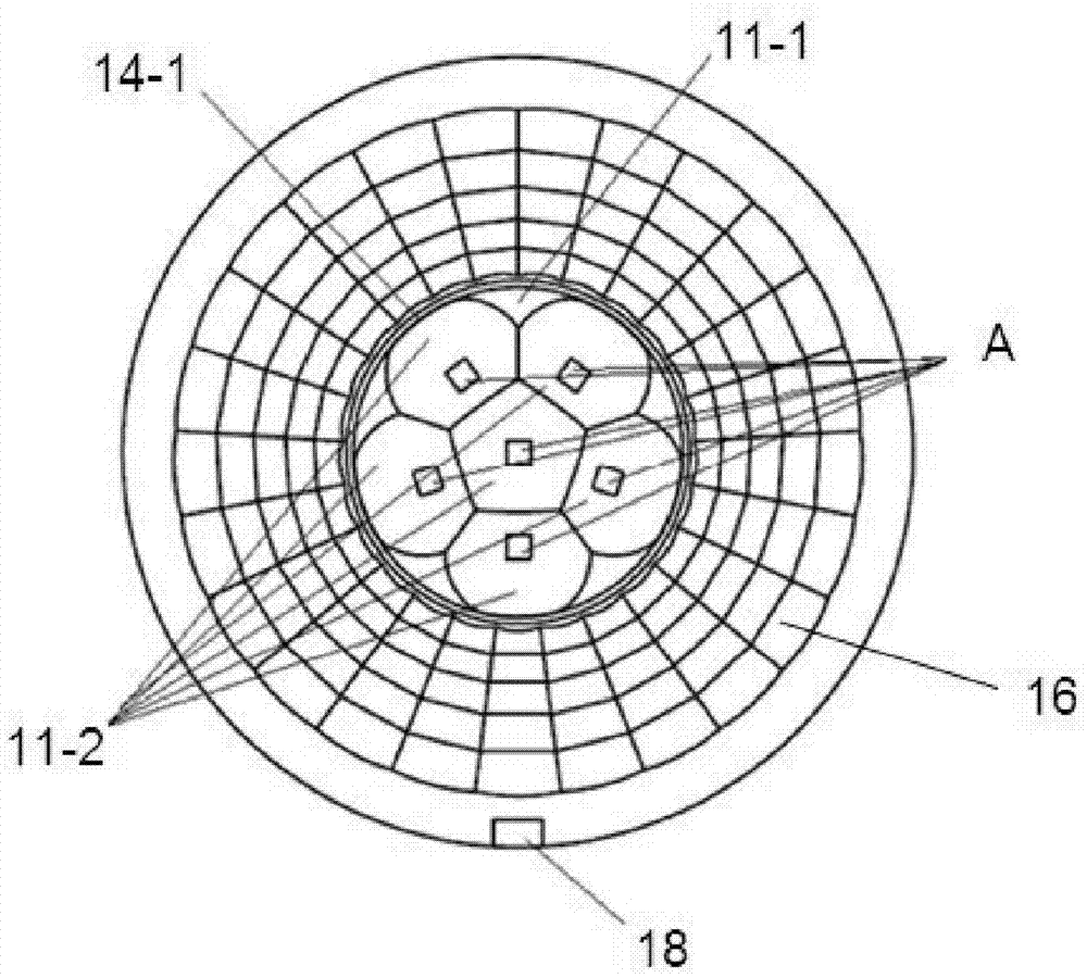 Multi-order secondary light distribution lens for dispersed LED (Light Emitting Diode) light source and equipment